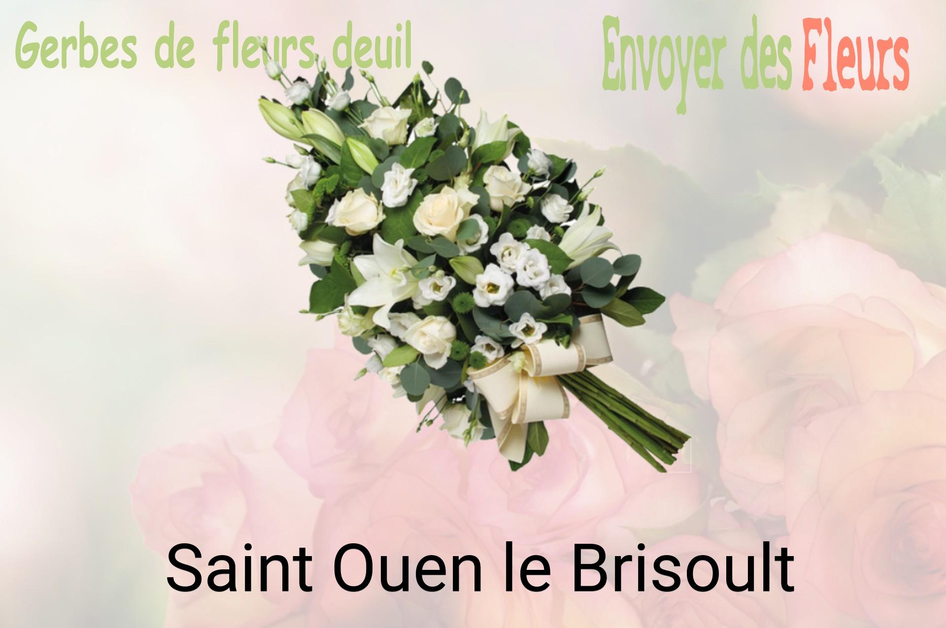 Gerbe de fleurs de deuil livrée à Saint-Ouen-le-Brisoult